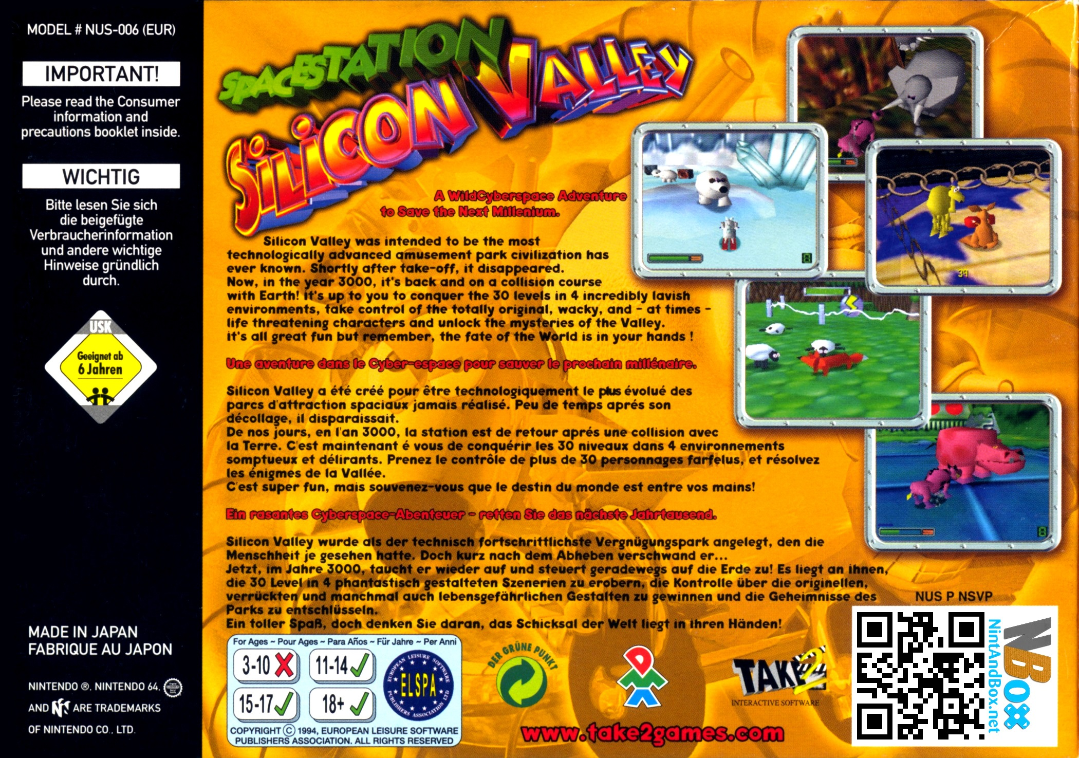 SpaceStation Silicon Valley — box-2D-back (EU)