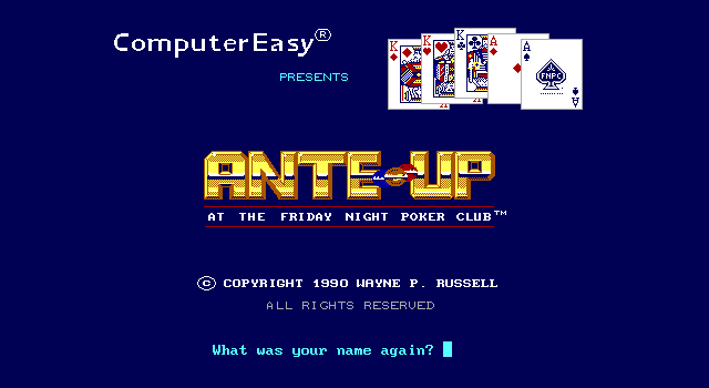 Ante-up At The Friday Night Poker Club — sstitle (US)