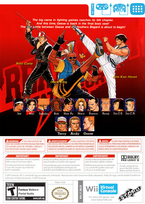 Real Bout Fatal Fury — box-2D-back (US)