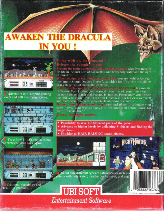 Night Hunter — box-2D-back (US)