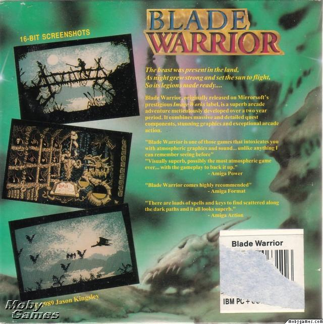 Blade Warrior — box-2D-back (DE)