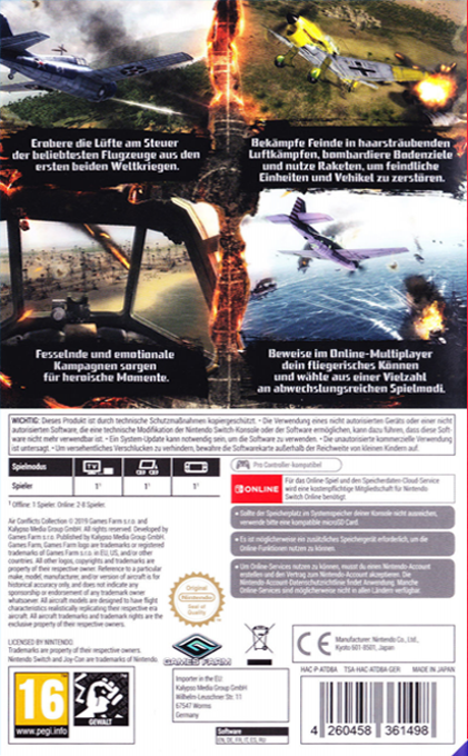 Air Conflicts Collection — box-2D-back (DE)