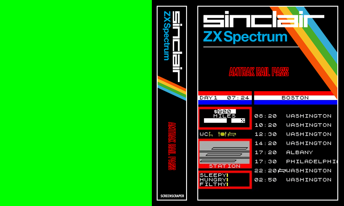 Amtrak Rail Pass — box-texture (SS)