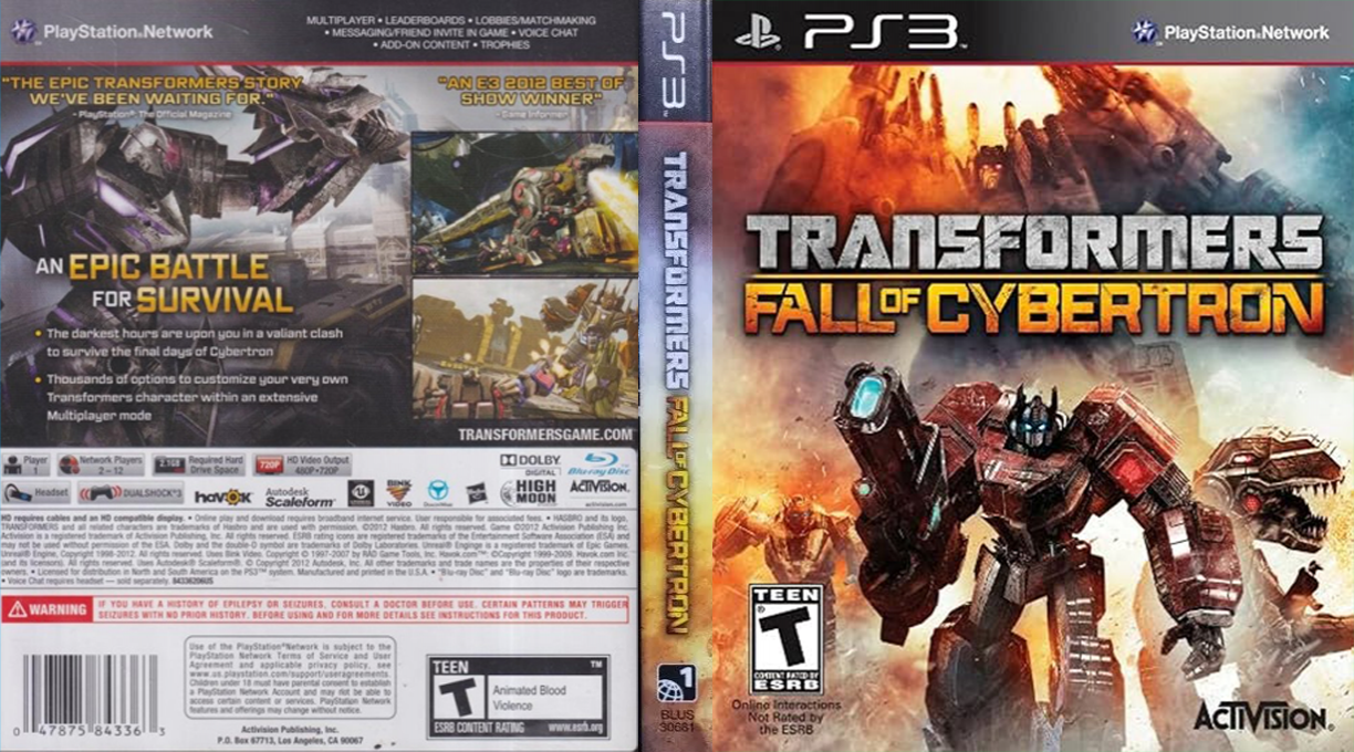 Transformers - Fall of Cybertron — box-texture (US)