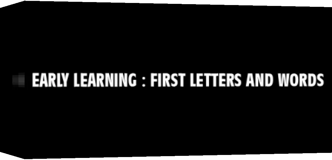 Early Learning : First Letters and Words — box-3D (WOR)