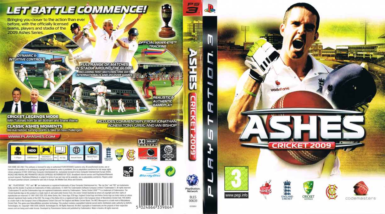 Ashes Cricket 2009 — box-texture (EU)