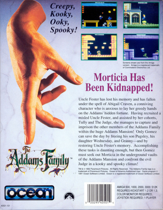 Addams Family, The — box-2D-back (US)