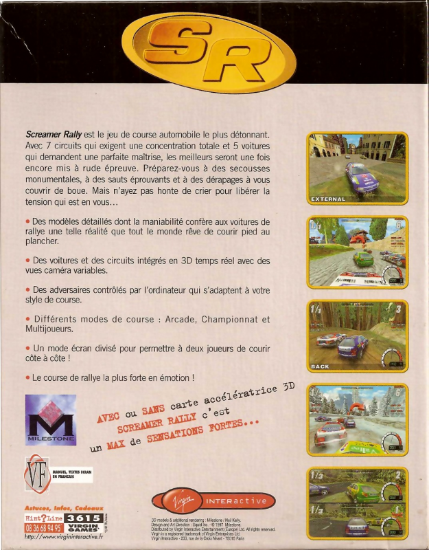 Screamer Rally — box-2D-back (FR)