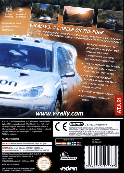 V-Rally 3 — box-2D-back (EU)