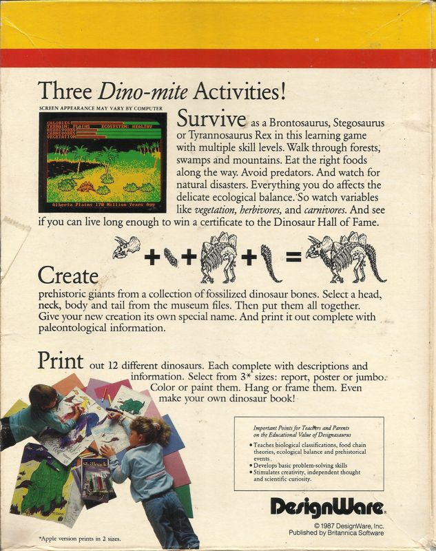 Designasaurus — box-2D-back (US)