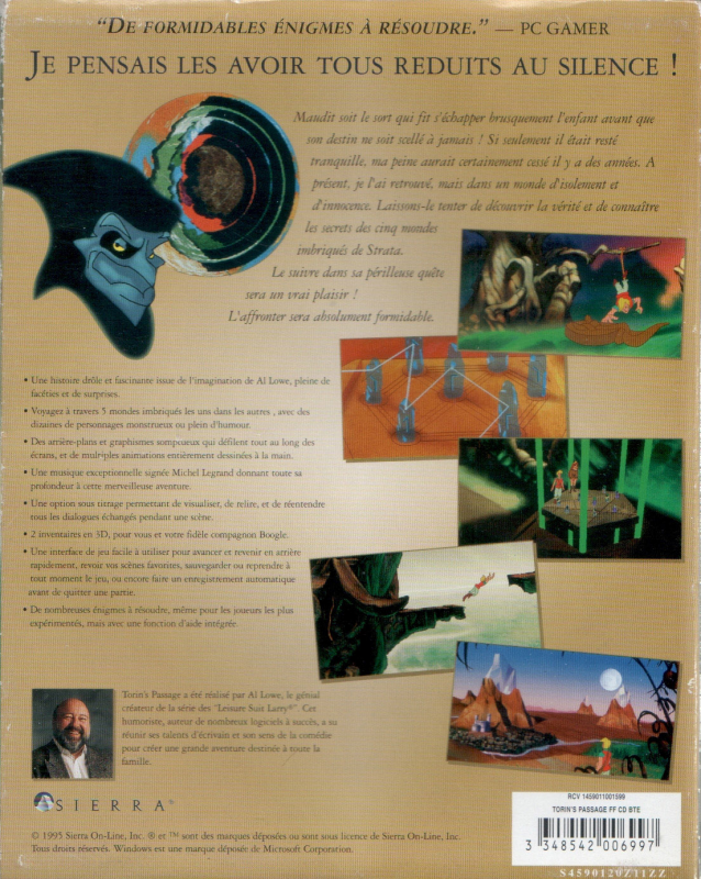 Torin's Passage — box-2D-back (FR)