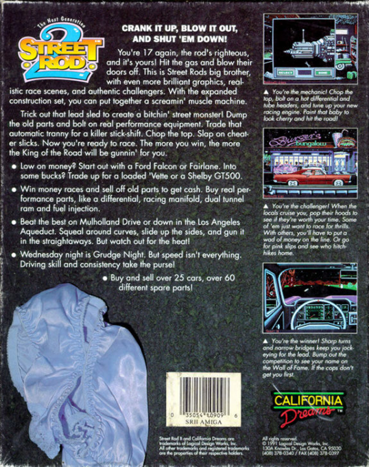 Street Rod 2 — box-2D-back (US)