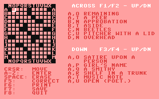 Crossword — ss (WOR)