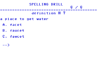 Spelling Drill #009 — ss (WOR)