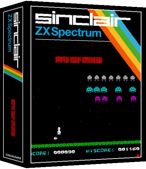 Super Crap Invaders — box-3D (SS)