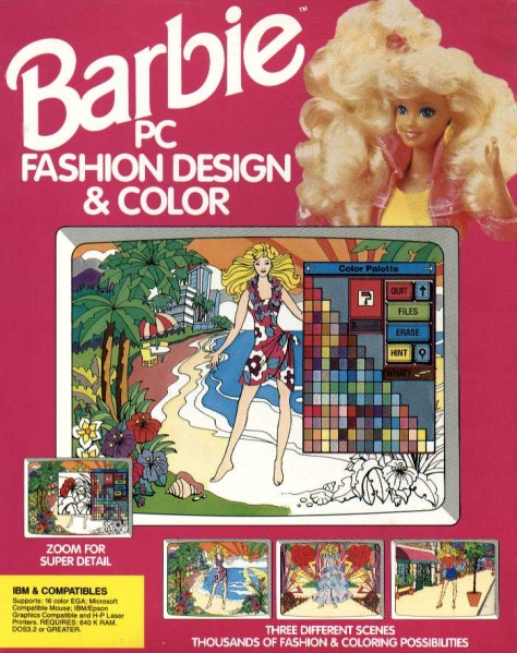 Barbie PC Fashion Designer & Color box art