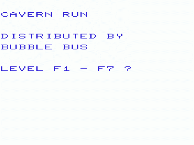 Cavern Run — sstitle (WOR)