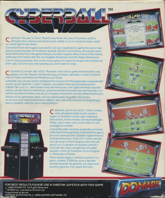 Cyberball — box-2D-back (EU)