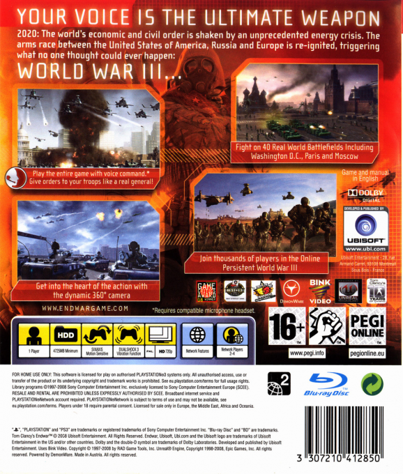 Tom Clancy's EndWar — box-2D-back (EU)