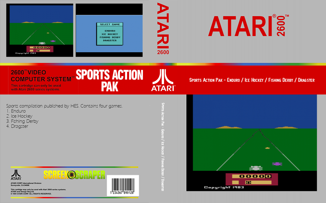 Sports Action Pak - Enduro / Ice Hockey / Fishing Derby / Dragster — box-texture (SS)