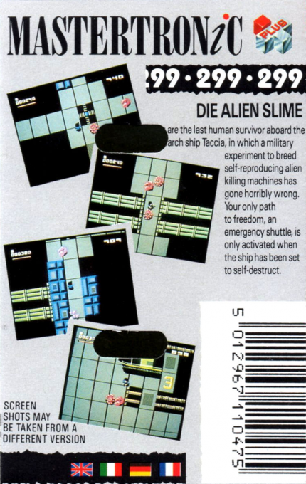 Alien Slime, Die — box-2D-back (EU)
