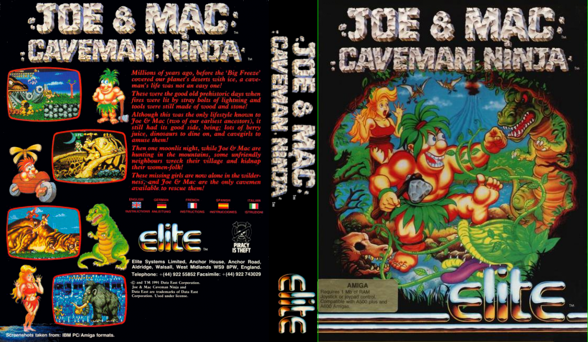 Joe & Mac - Caveman Ninja — box-texture (EU)