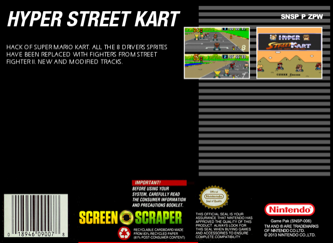 Hyper Street Kart — box-2D-back (WOR)