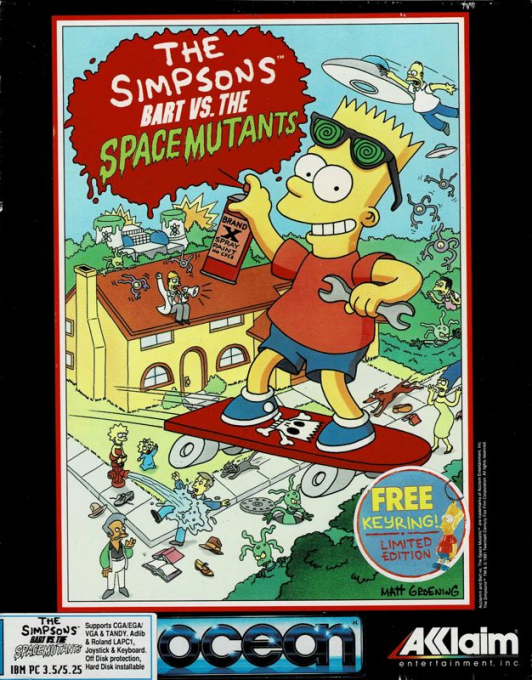 Simpsons - Bart Vs. The Space Mutants, The box art