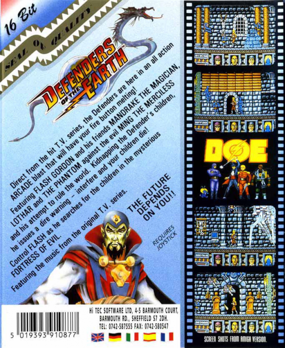 Defenders of the Earth — box-2D-back (EU)