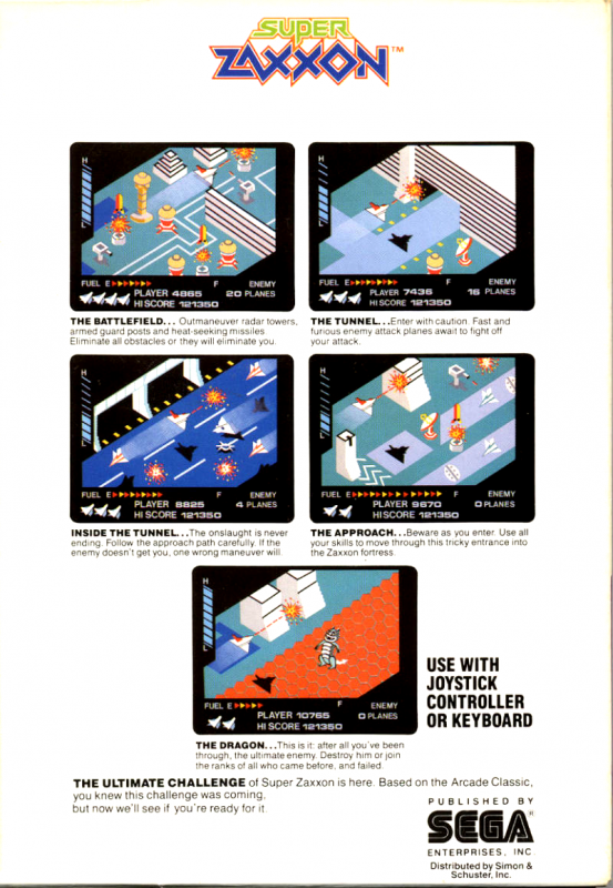 Super Zaxxon — box-2D-back (US)