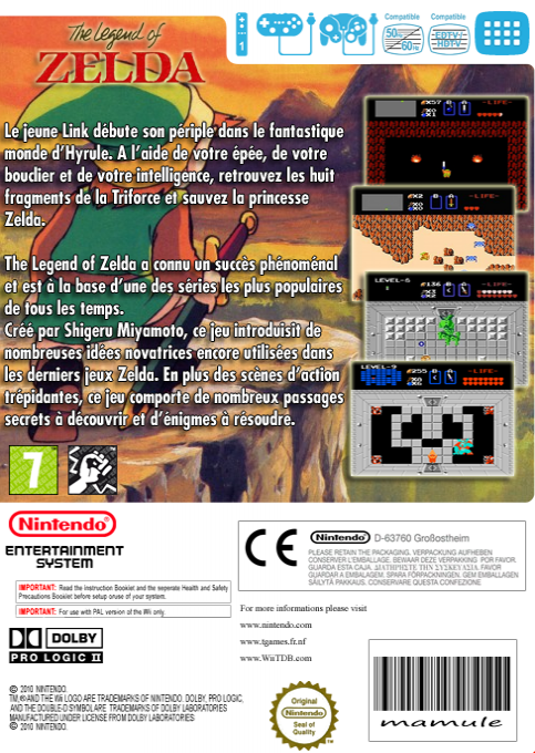 Legend Of Zelda — box-2D-back (FR)