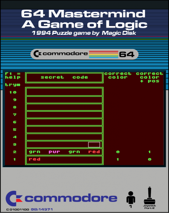 64 Mastermind - A Game Of Logic box art
