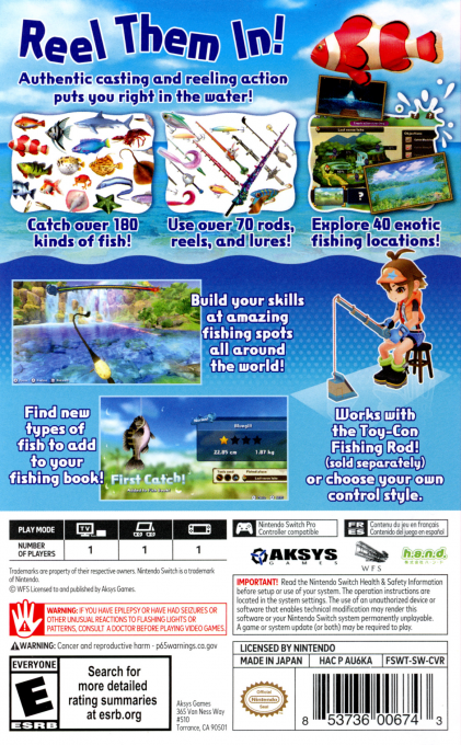 Fishing Star World Tour — box-2D-back (US)