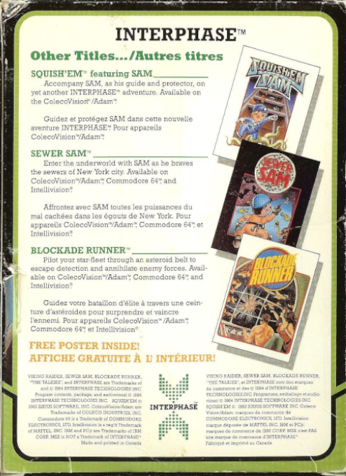 Viking Raider — box-2D-back (US)