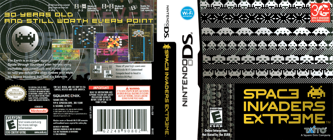 Space Invaders Extreme — box-texture (US)