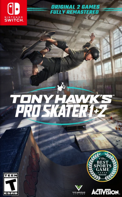 Tony Hawk's Pro Skater 1 plus 2 box art