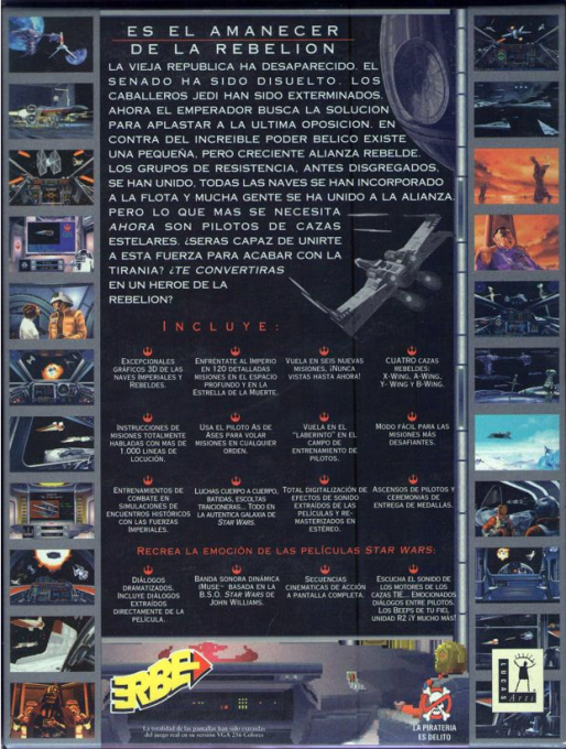 Star Wars X-Wing - Collector's CD-ROM — box-2D-back (SP)