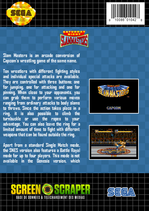 Saturday Night Slam Masters — box-2D-back (SS)
