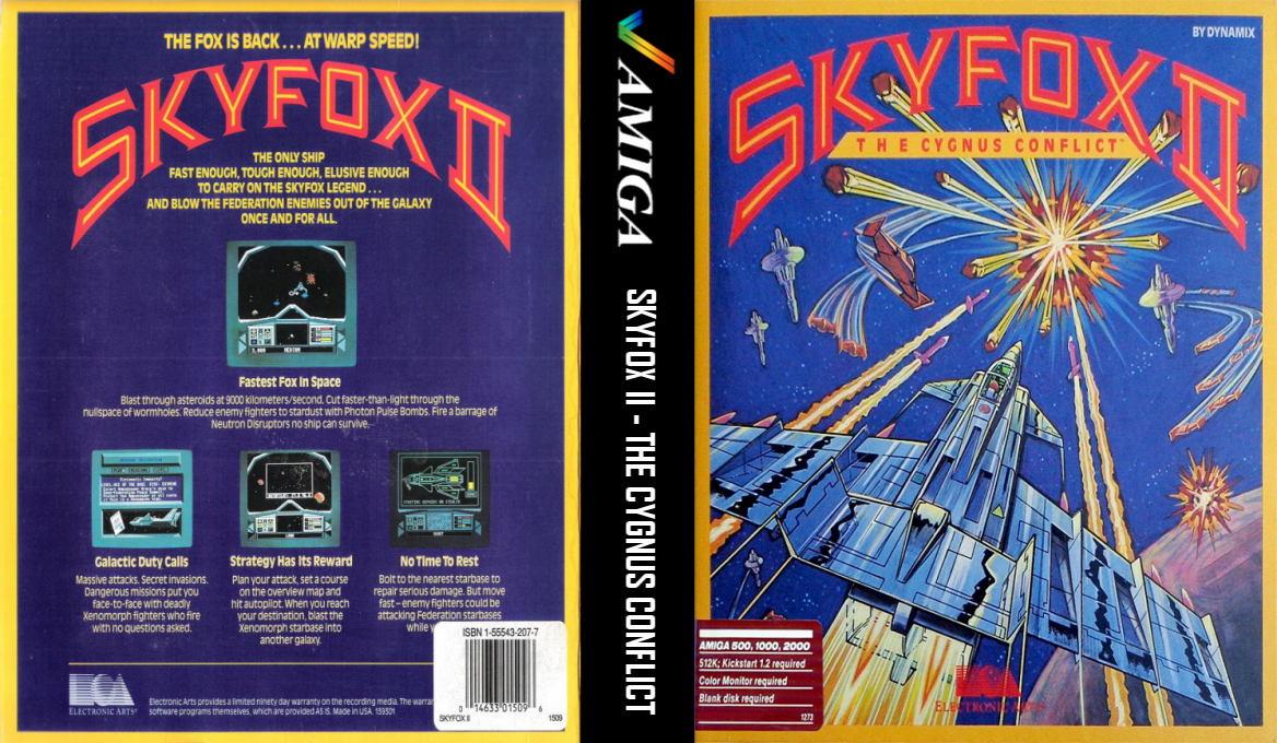 Skyfox II - The Cygnus Conflict — box-texture (US)