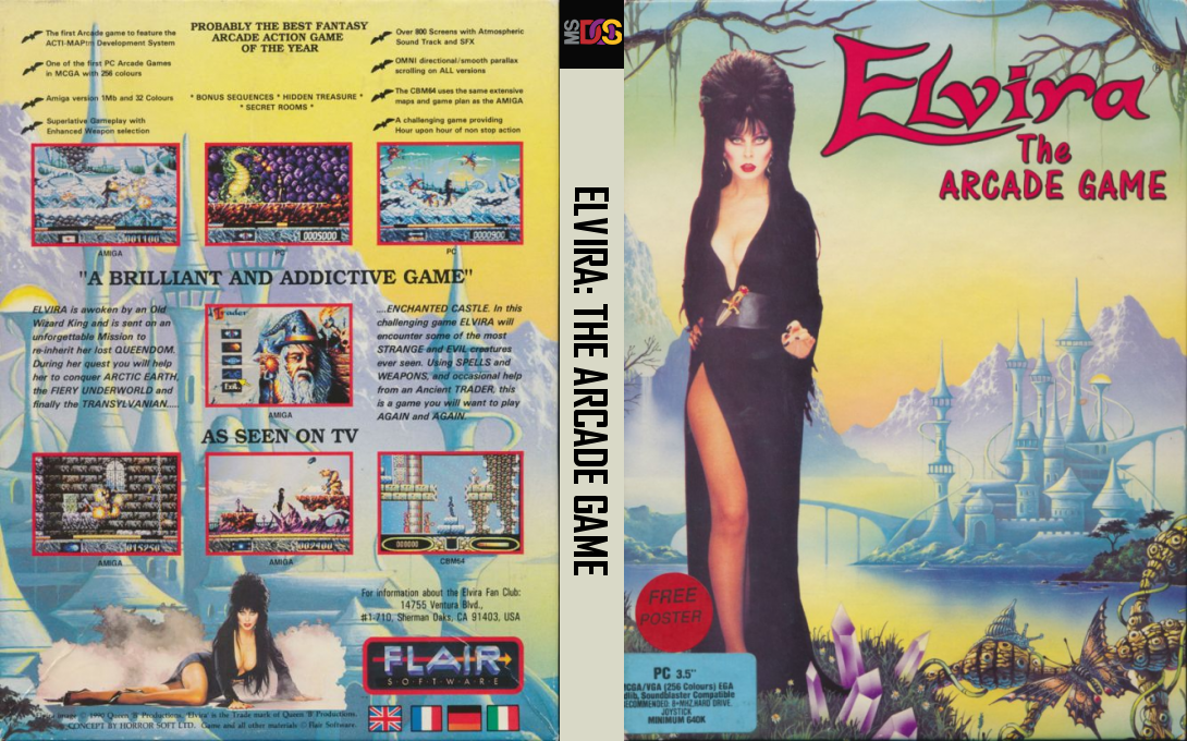 Elvira - The Arcade Game — box-texture (EU)