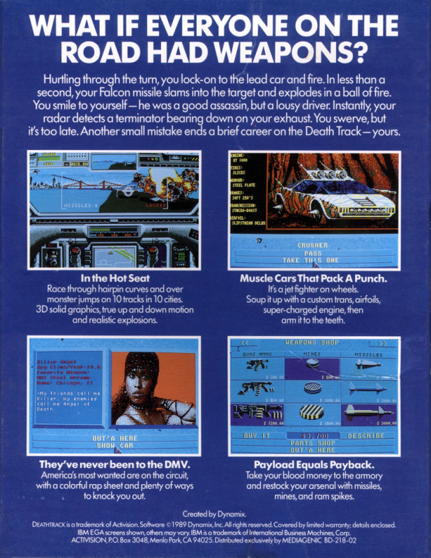 DeathTrack — box-2D-back (US)