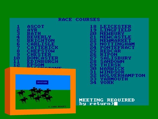 Racing Boxform — mixrbv2 (WOR)