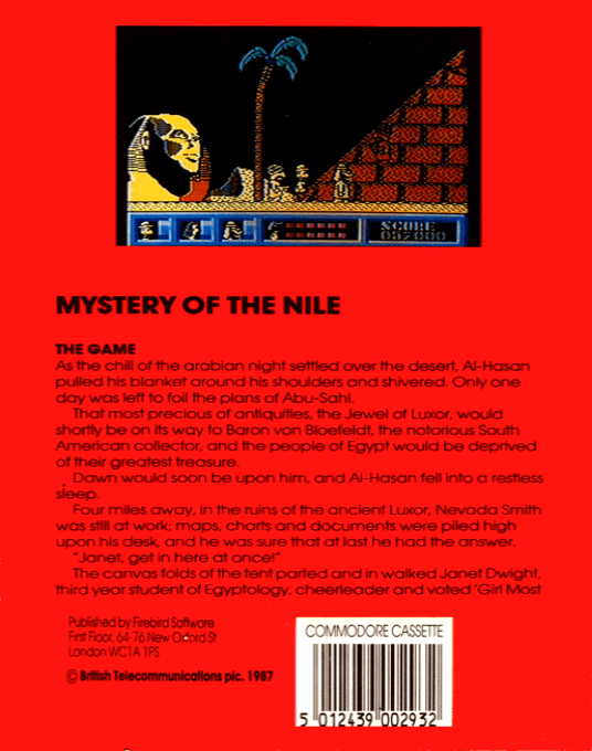 Mystery Of The Nile, The — box-2D-back (EU)