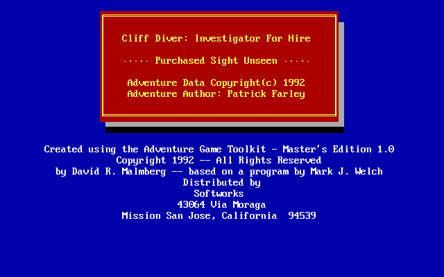 Cliff Diver 2: Purchased Sight Unseen box art