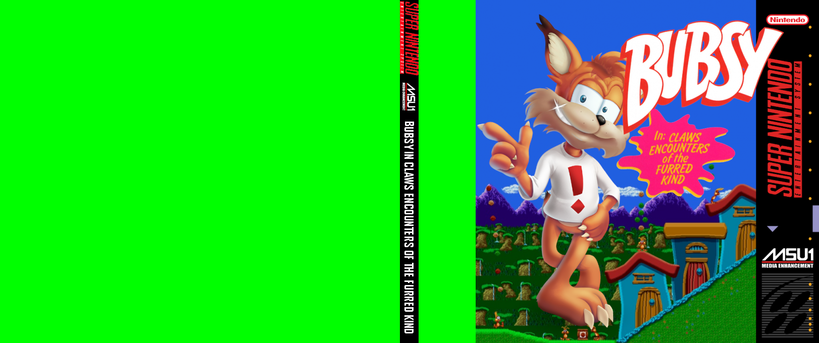 Bubsy in : Claws Encounters of the Furred Kind — box-texture (US)