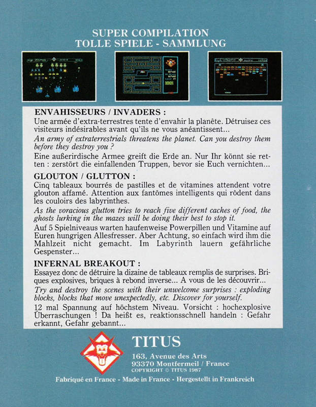 Titus Classiques 1 — box-2D-back (EU)