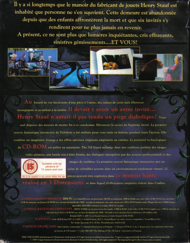 7th Guest, The — box-2D-back (FR)