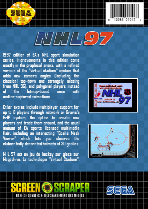 NHL 97 — box-2D-back (SS)