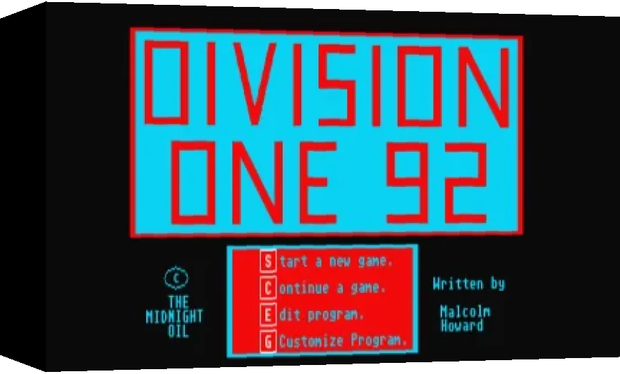 Division One 92 — box-3D (WOR)