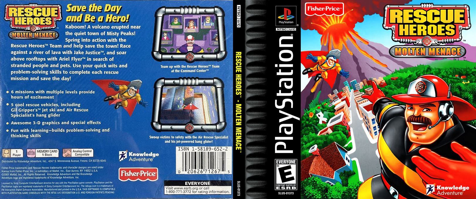 Rescue Heroes - Molten Menace — box-texture (US)
